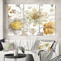 Fields of Gold Watercolor Flower V Canvas Panels