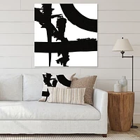 Black and White Crossing Paths I Canvas