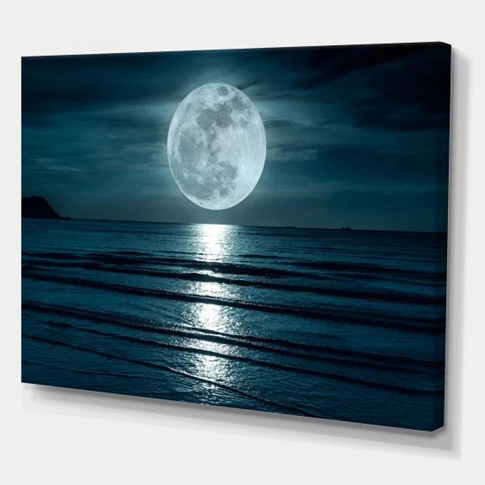 Super Moon Over The Sea I  Wall Art