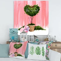 Toile « Heart Shaped Valentine House Plant »