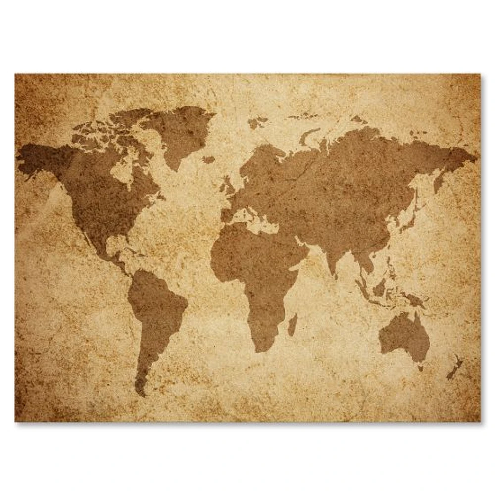 Ancient Map of The World V Canvas Wall Art
