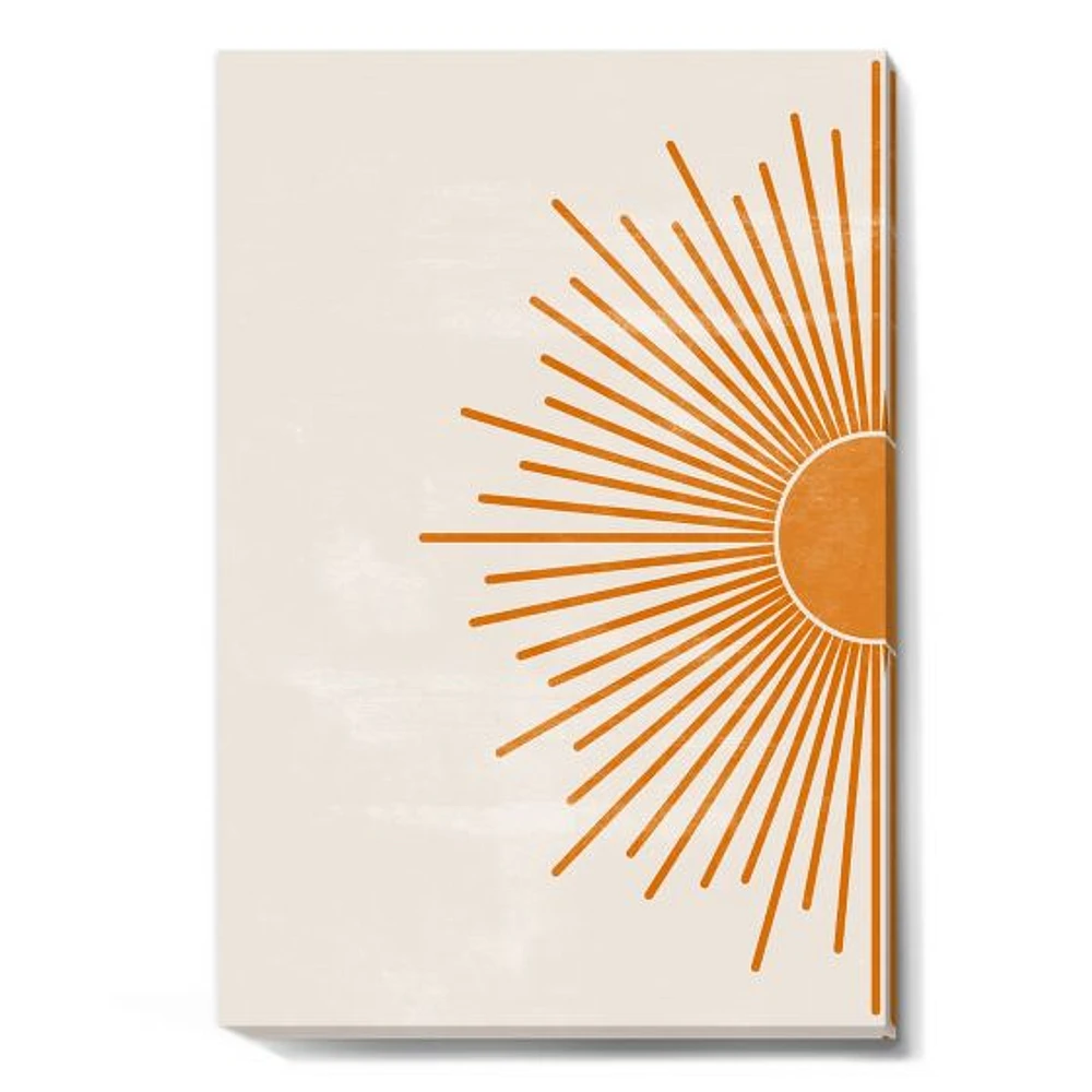 Orange Sun Print I  Canvas Wall Art