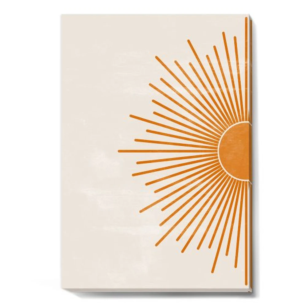 Orange Sun Print I  Canvas Wall Art