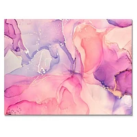 Pink and Purple Abstract Marble Texture I Canvas Wall Art Print