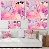 Pink and Purple Abstract Marble Texture I Canvas Wall Art Print