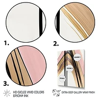 Minimalism Pink And Gold Cubic Fusion V Wall Art