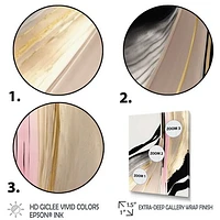 Minimalism Pink And Gold Cubic Fusion VII Wall Art