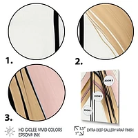 Minimalism Pink And Gold Cubic Fusion IX Wall Art