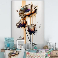 Orange Daisy Flower On Abstract Fusion I Wall Art