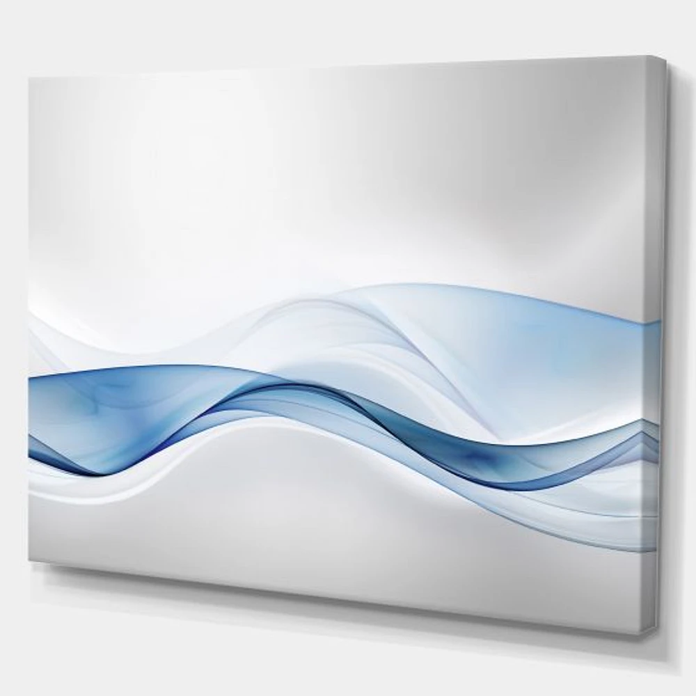 3D Wave of Water Splash  Digital Art Canvas Print