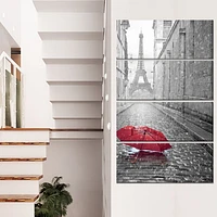 Eiffel View from Paris Street  Canvas Art Print