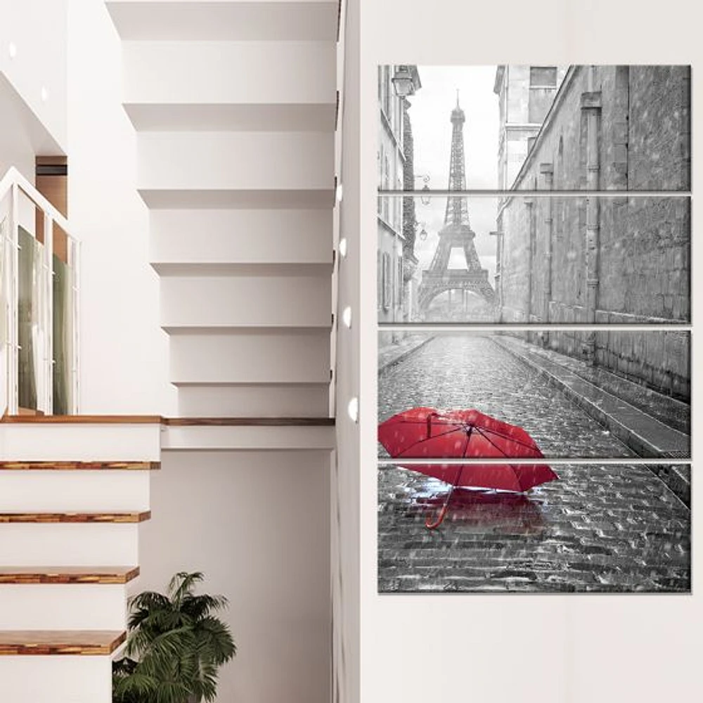 Eiffel View from Paris Street  Canvas Art Print