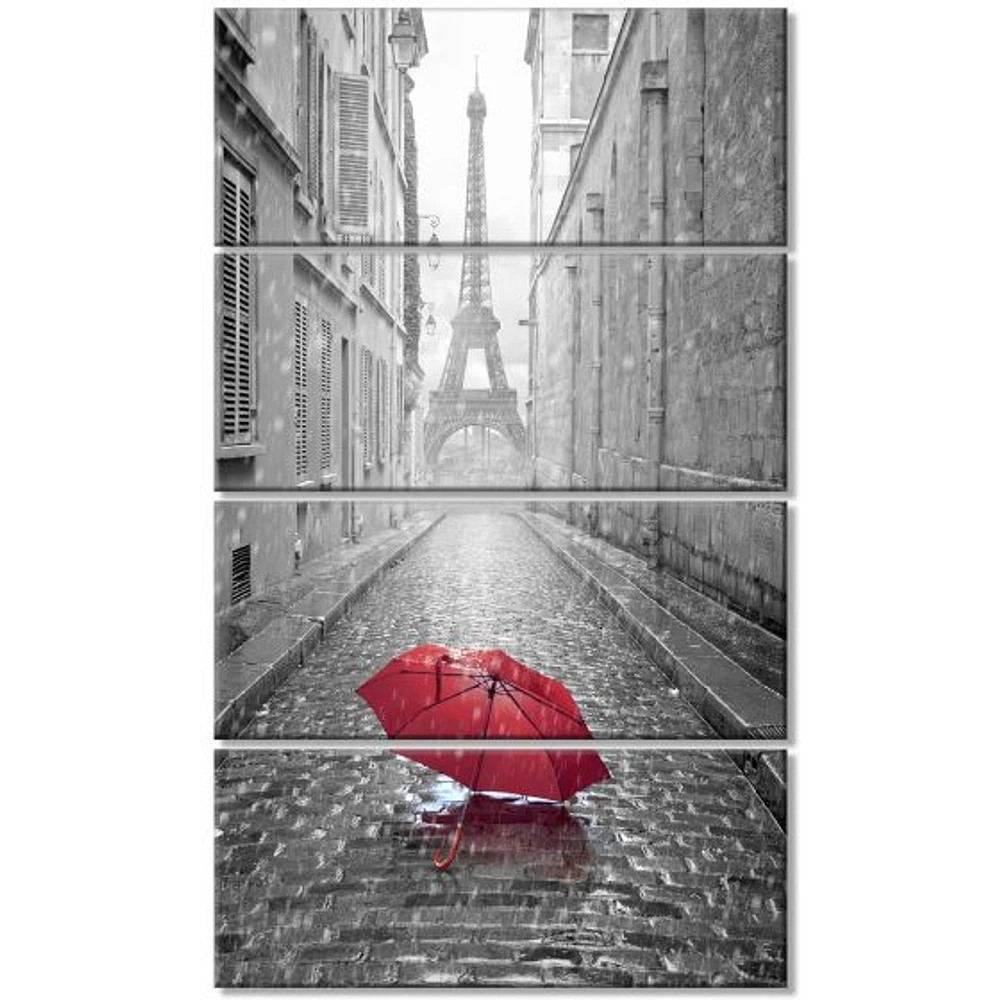 Eiffel View from Paris Street  Canvas Art Print