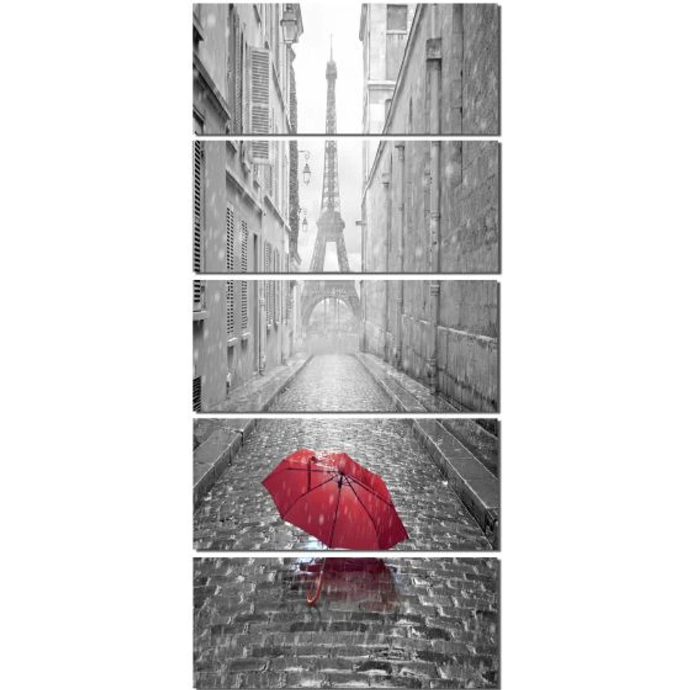Eiffel View from Paris Street Canvas Art Print