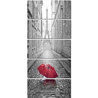 Eiffel View from Paris Street  Canvas Art Print