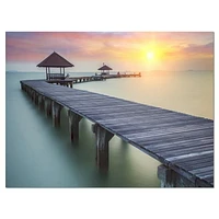 Wooden Sea Bridge and Sunset  Wall Art