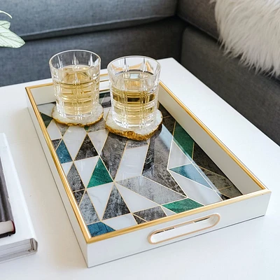 Savoy Small Geometric Tray by Torre & Tagus