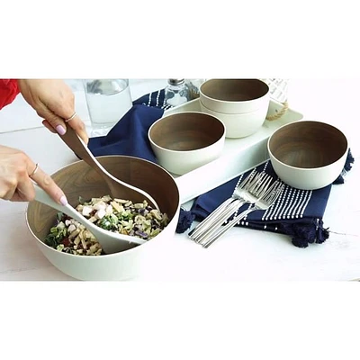 Bamboo Walnut Set of 4 Bowls