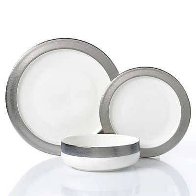 Brilliant Glory Silver -Piece Dinnerware Set