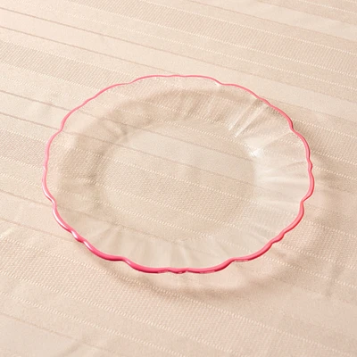 Elegance Pink Rim Dinner Plate - 27.5cm