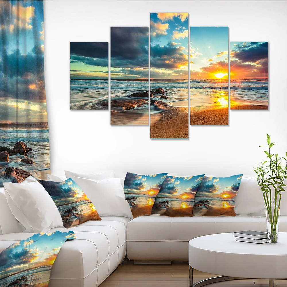 Beautiful Cloudscape over the Sea Canvas Art Print - 4-5 Panels