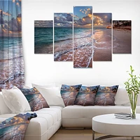 Palm Trees on Clear Sandy - 4 Art Print Canvas