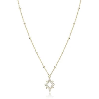 ELLE 18K Gold Plated Sterling Silver & Cubic Zirconia Star Pendant Necklace