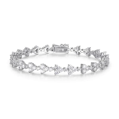 Reign Sterling Silver & Cubic Zirconia Triangle Bracelet