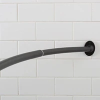 Tringle à rideau de douche courbée noire