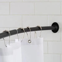 Tringle à rideau de douche courbée noire