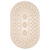 Finley tapis ovale contemporain taupe