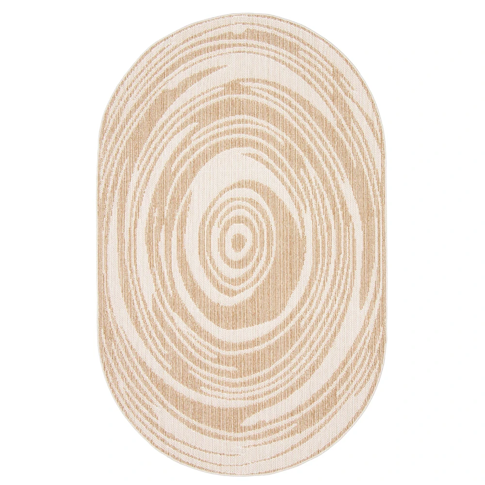 Merry tapis ovale contemporain taupe