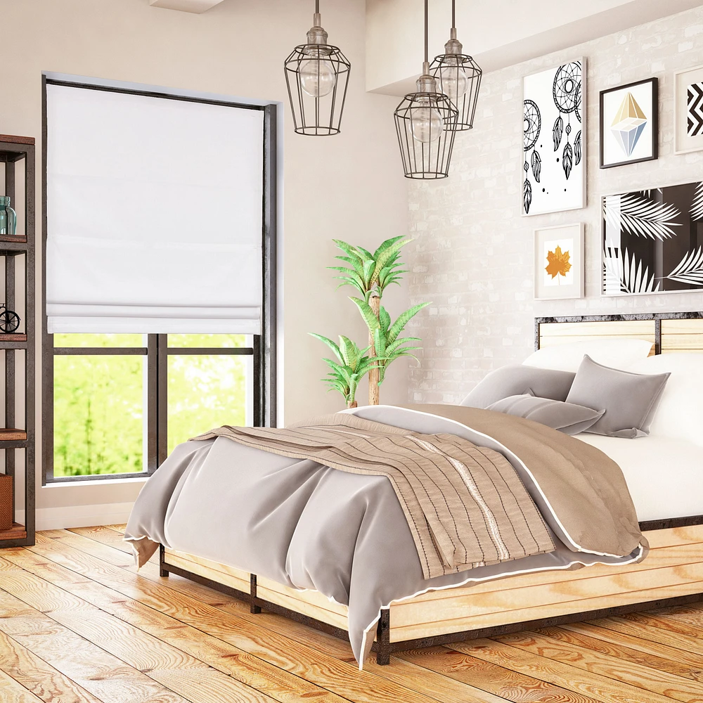 Octavia Cordless Roman Shades - White