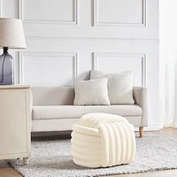 JESSICA Knot Ottoman - Ivory