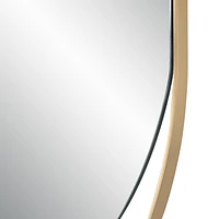 Ecru 40" Tall Pill Oval Mirror, Satin Brass