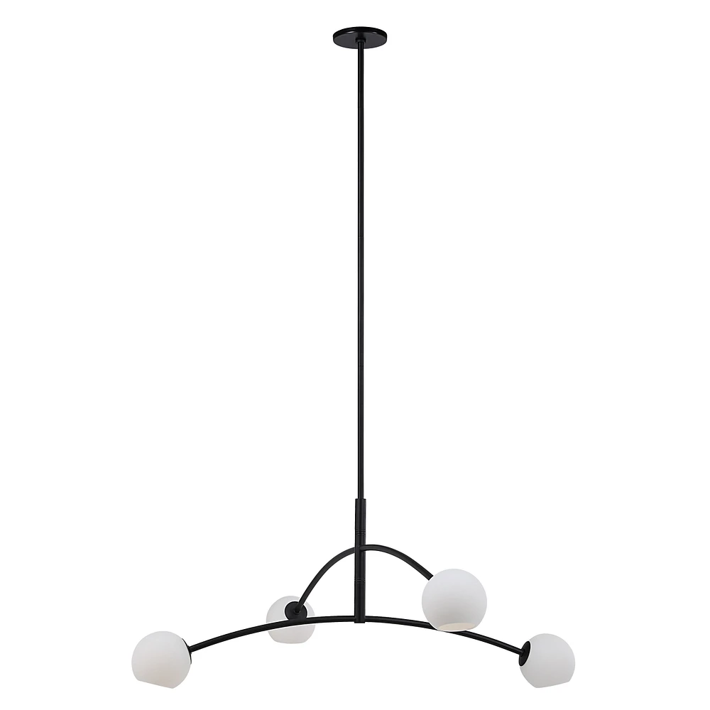 Lustre Nube à 4 lumières couleur noir mat