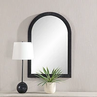 Prilly 36" Tall Arch Rectangular Mirror, Black