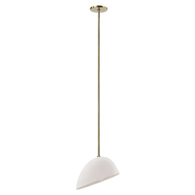 Corio 11.75" Wide 1-Light Chandelier, Glossy Off-White