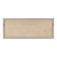 Bobier 60" Wide Wall Art with Wood Frame, Cream