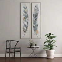 Ensemble de 2 toiles peintes à la main « Calamus »