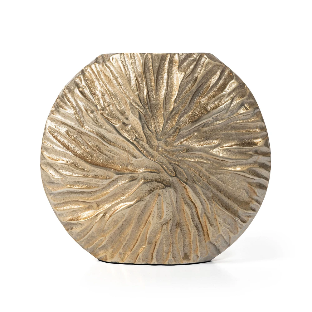 Cadence 9" Small Metal Table Vase