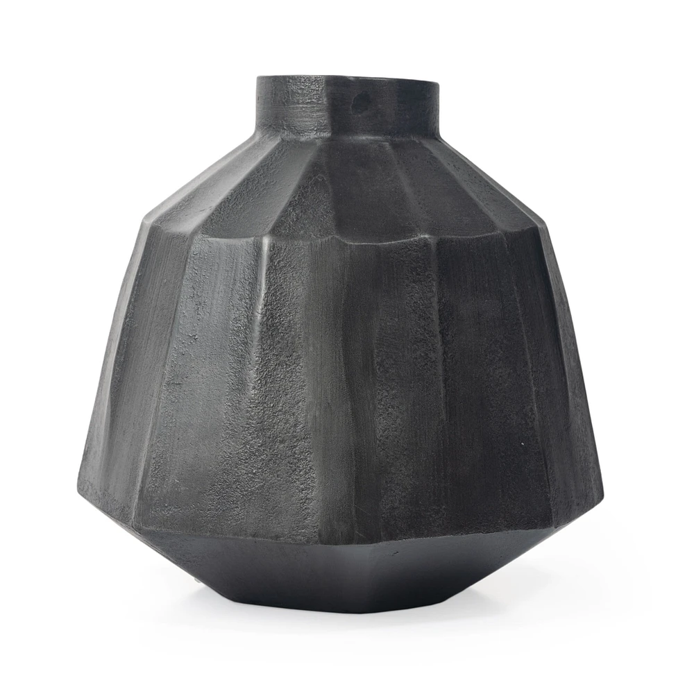Vase de table gris en métal « Artemis » - 11 po