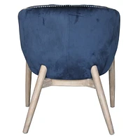Nadia Blue Velvet Club Chair