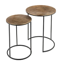 Set of 2 Othello Metal Nesting Tables