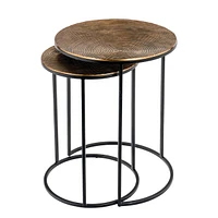 Set of 2 Othello Metal Nesting Tables