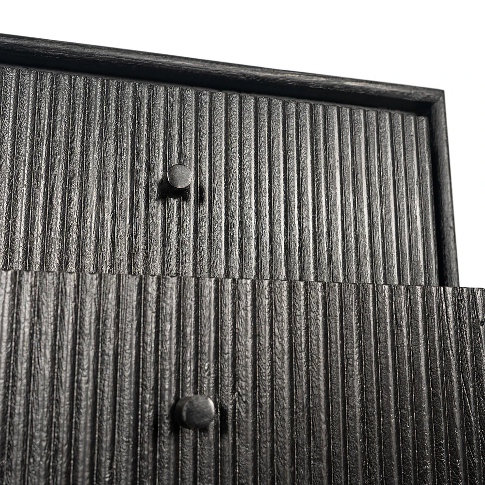 Armoire d'appoint en bois à 3 tiroirs « Camilo » - Noir