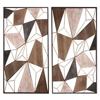 Set of 2 Lucian Metal and Wood Wall Décor Set