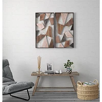 Set of 2 Lucian Metal and Wood Wall Décor Set