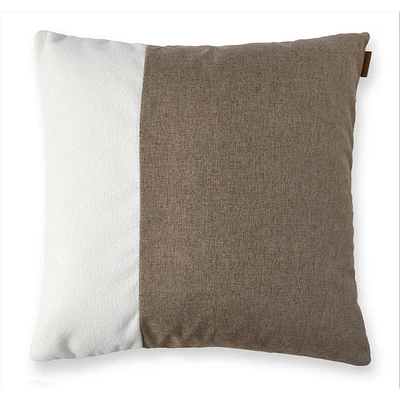 Dueto Cushion, 20" - Cloud/Caramel