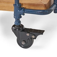 Industrial Rolling Bar Cart, 2-Tier